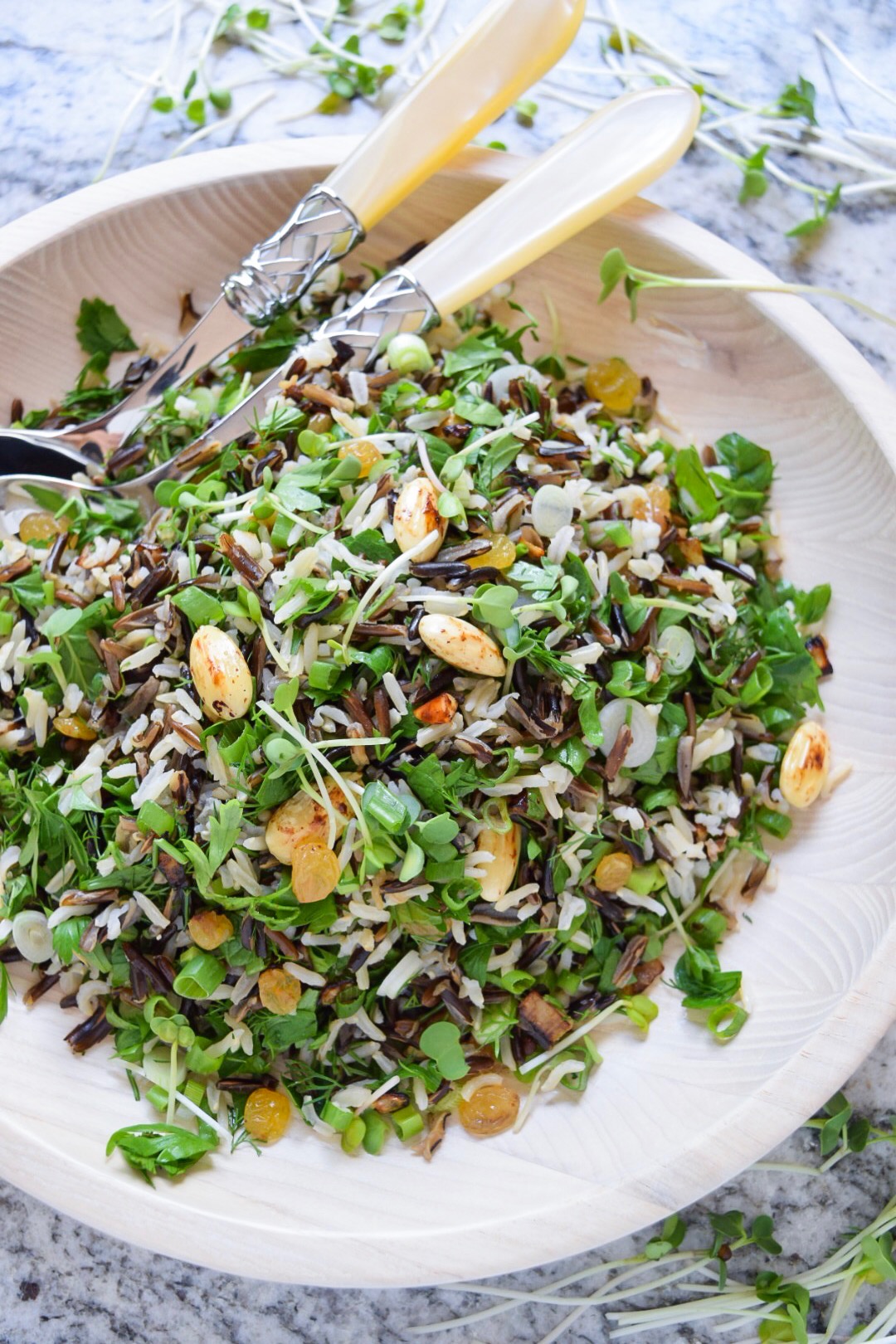 Green Vitality Wild Rice Salad Vegan Leaves